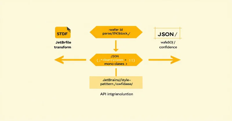 STDF to JSON conversion flow diagram for Wafertune API integration